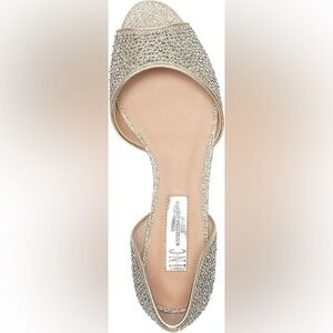 INC International Rhintestone Peep Toe Flats